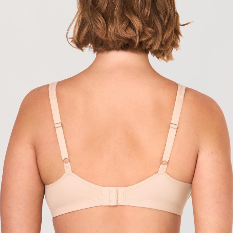 DELIMIRA Women's Minimizer Bra Plus Size Underwire Smooth Full Coverage Seamless Bras Beige 40C - Image 2